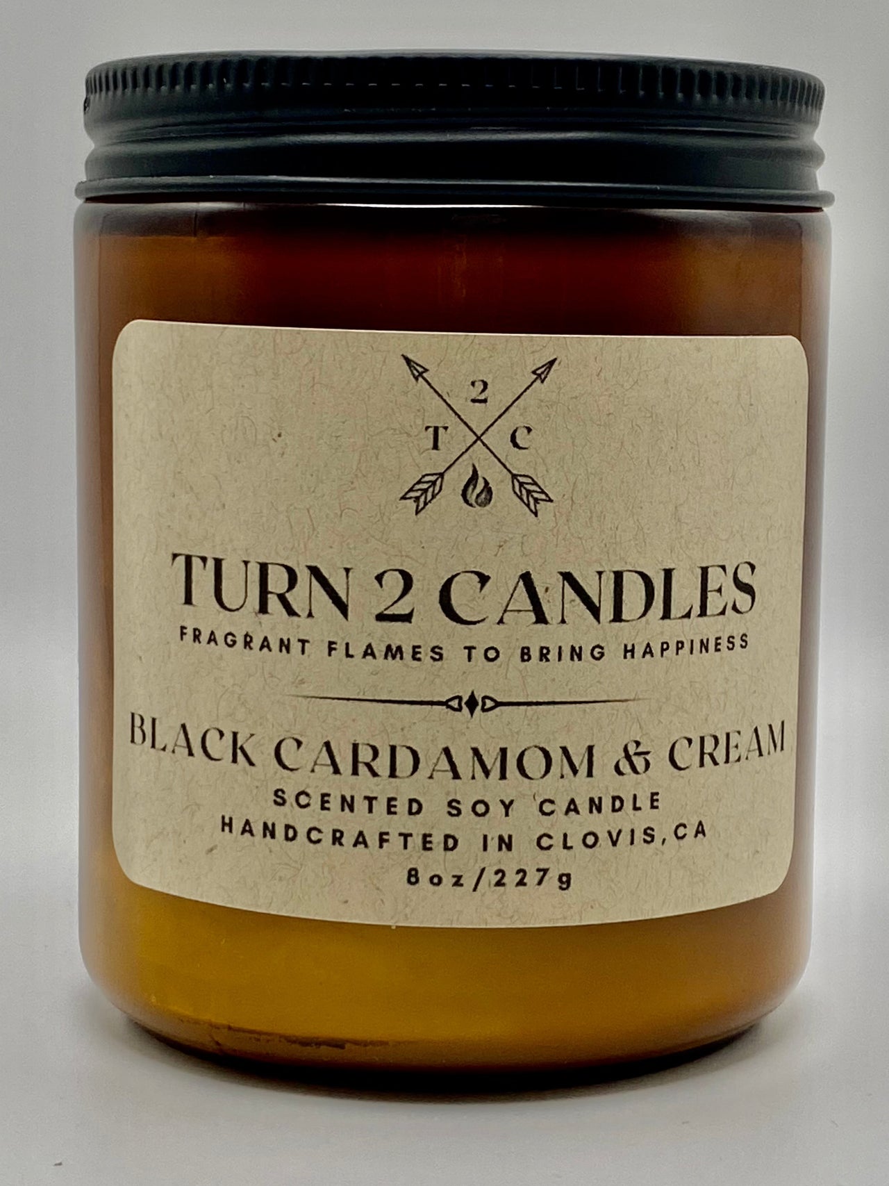 Soy Wax Candle - Black Cardamom and Cream - Premium Candle from Turn2Candles - Just $12! Shop now at Turn2Candles