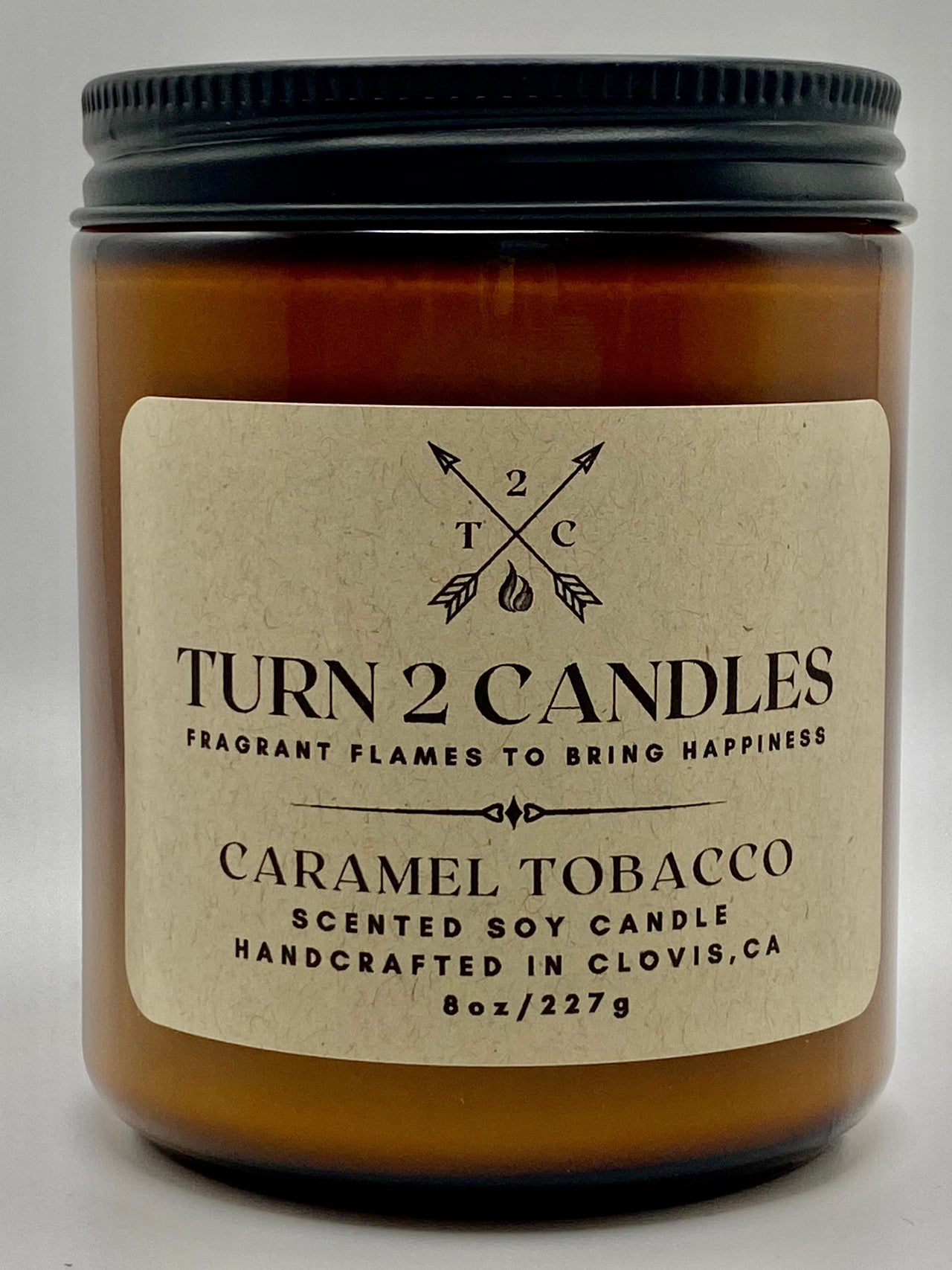 Soy Wax Candle - Caramel Tobacco - Premium Candle from Turn2Candles - Just $12! Shop now at Turn2Candles