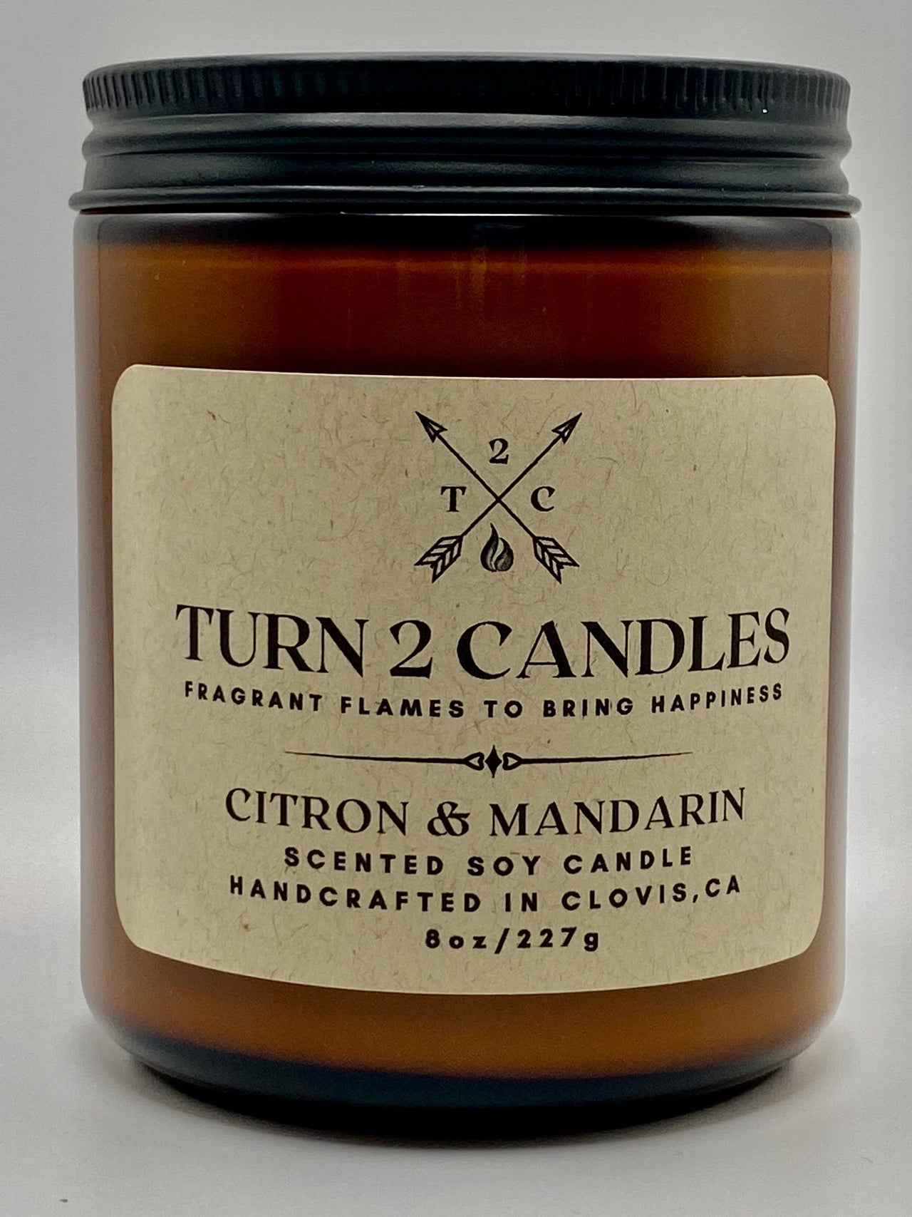 Soy Wax Candle - Citron and Mandarin - Premium Candle from Turn2Candles - Just $12! Shop now at Turn2Candles