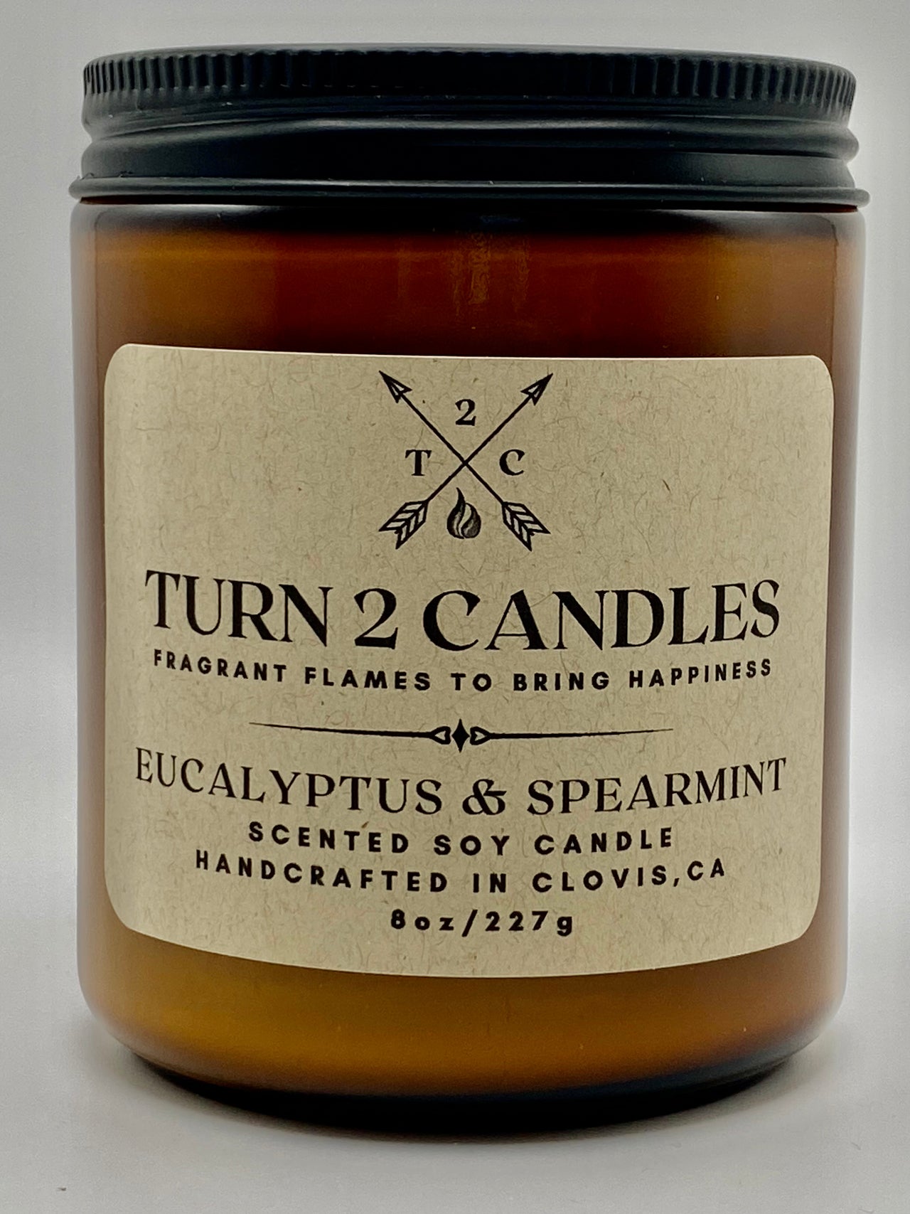 Soy Wax Candle - Eucalyptus and Spearmint - Premium Candle from Turn2Candles - Just $12! Shop now at Turn2Candles