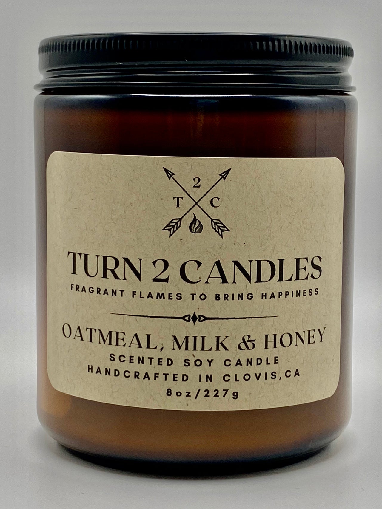 Soy Wax Candle - Oatmeal, Milk, and Honey - Premium Candle from Turn2Candles - Just $12! Shop now at Turn2Candles