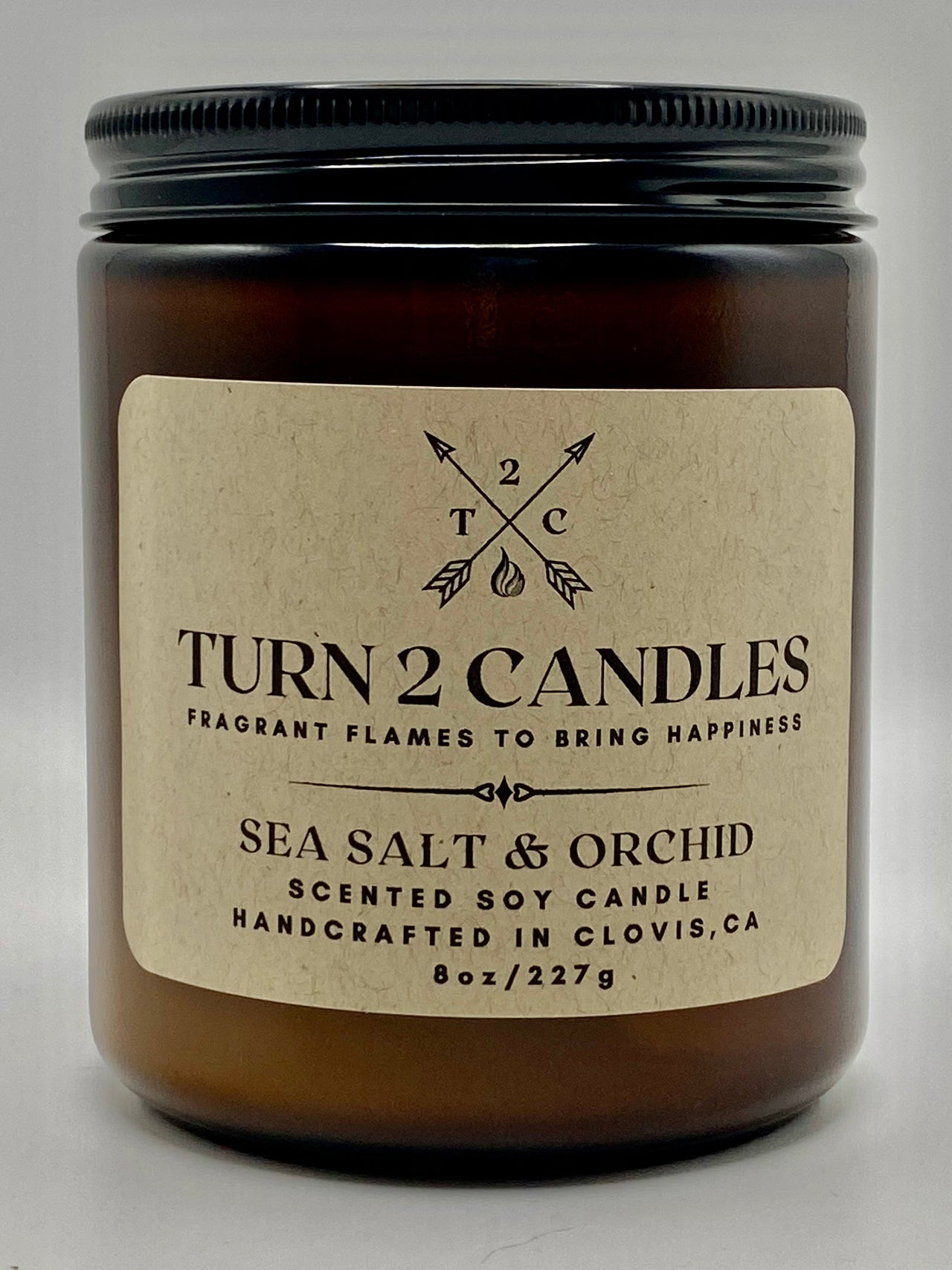 Soy Wax Candle - Sea Salt and Orchid - Premium Candle from Turn2Candles - Just $12! Shop now at Turn2Candles