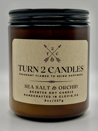 Thumbnail for Soy Wax Candle - Sea Salt and Orchid - Premium Candle from Turn2Candles - Just $12! Shop now at Turn2Candles