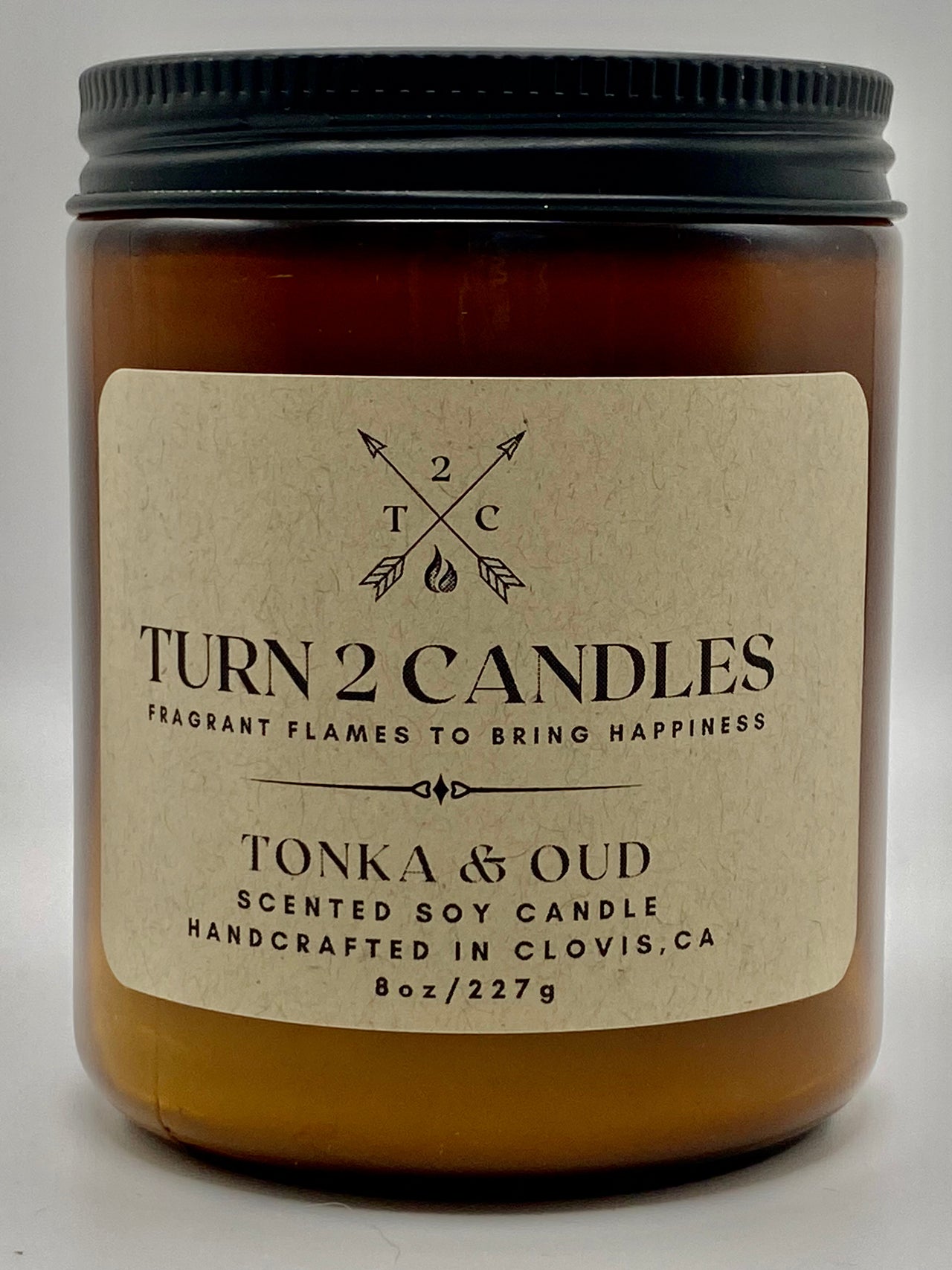 Soy Wax Candle - Tonka and Oud - Premium Candle from Turn2Candles - Just $12! Shop now at Turn2Candles