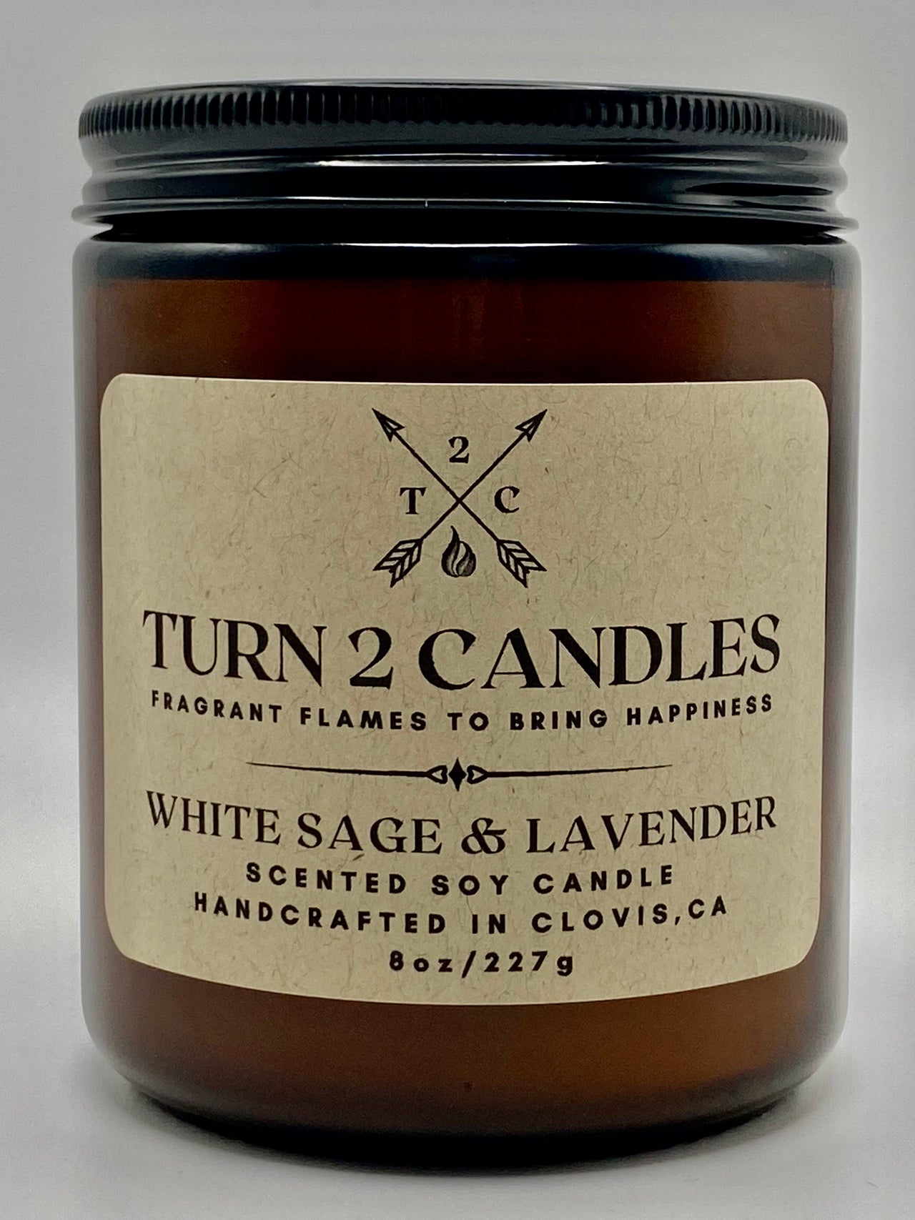 Soy Wax Candle - White Sage and Lavender - Premium Candle from Turn2Candles - Just $12! Shop now at Turn2Candles