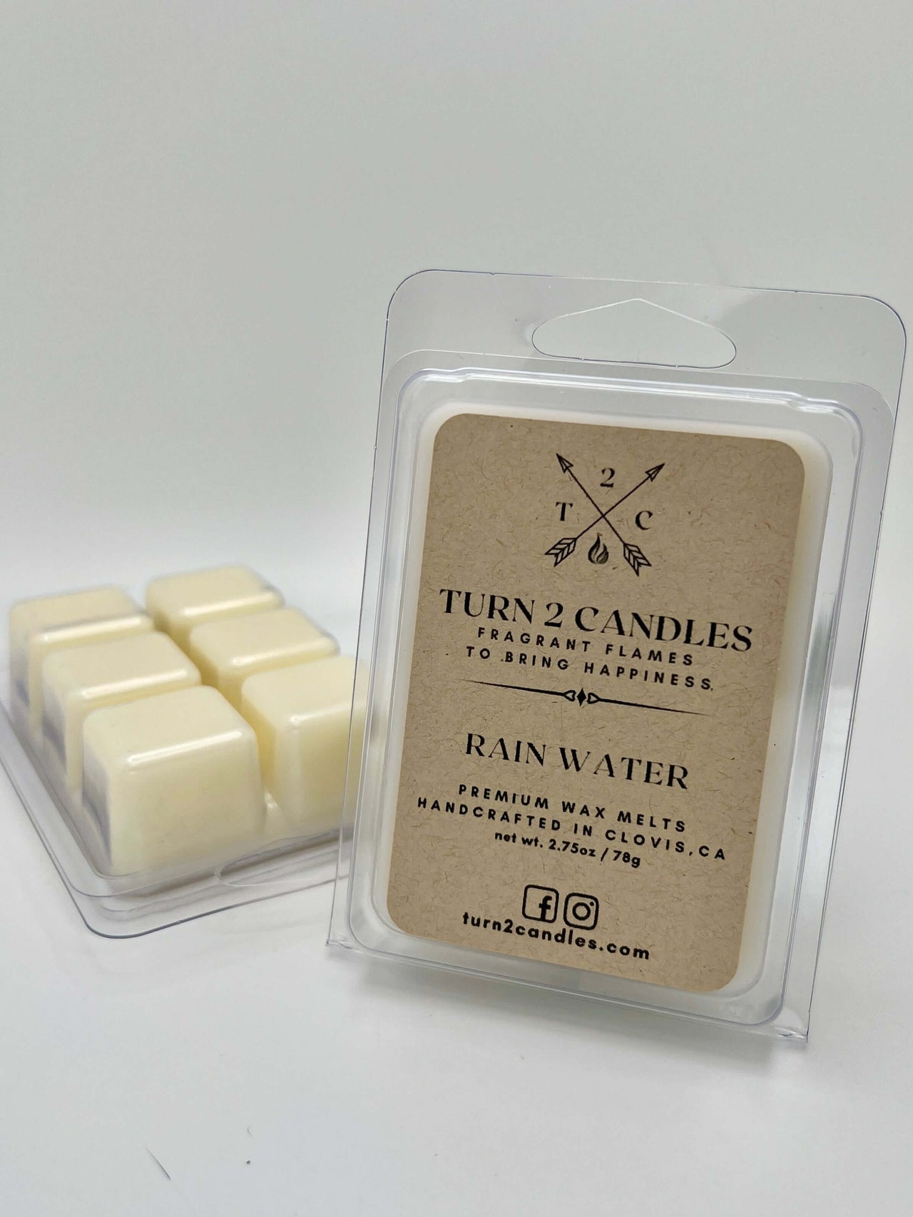 Soy Wax Melt - Rain Water - Premium Wax Melt from Turn2Candles - Just $5! Shop now at Turn2Candles