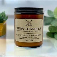 Thumbnail for Soy Wax Candle - Eucalyptus and Spearmint - Premium Candle from Turn2Candles - Just $12! Shop now at Turn2Candles