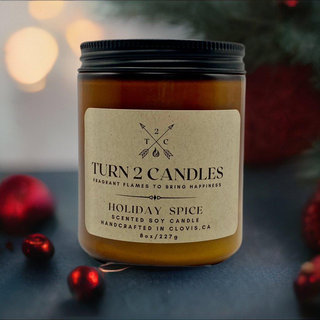 Soy Wax Candle - Holiday Spice - Premium Candle from Turn2Candles - Just $12! Shop now at Turn2Candles