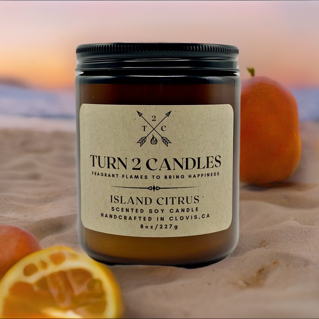 Soy Wax Candle - Island Citrus - Premium Candle from Turn2Candles - Just $12! Shop now at Turn2Candles