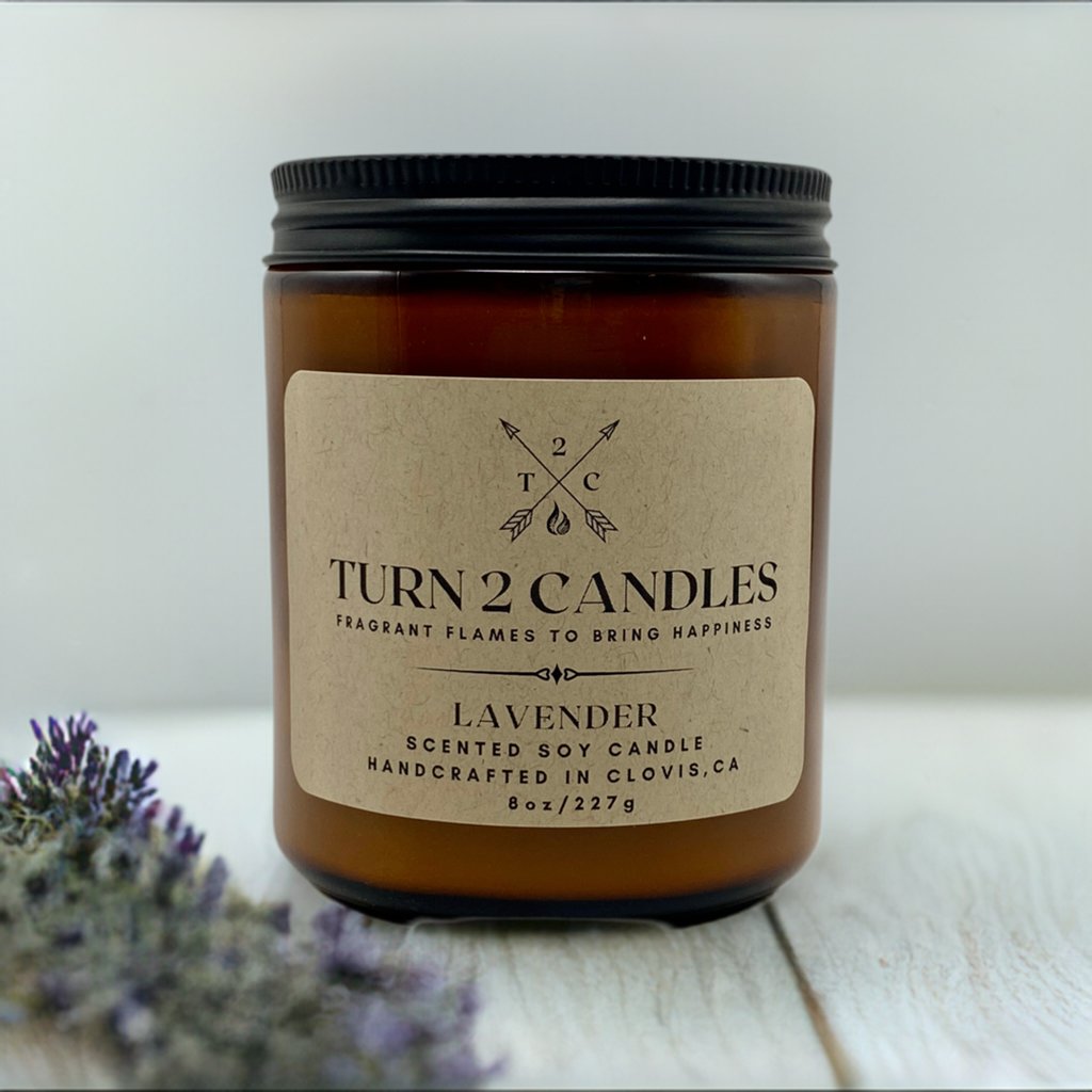 Soy Wax Candle - Lavender - Premium Candle from Turn2Candles - Just $12! Shop now at Turn2Candles