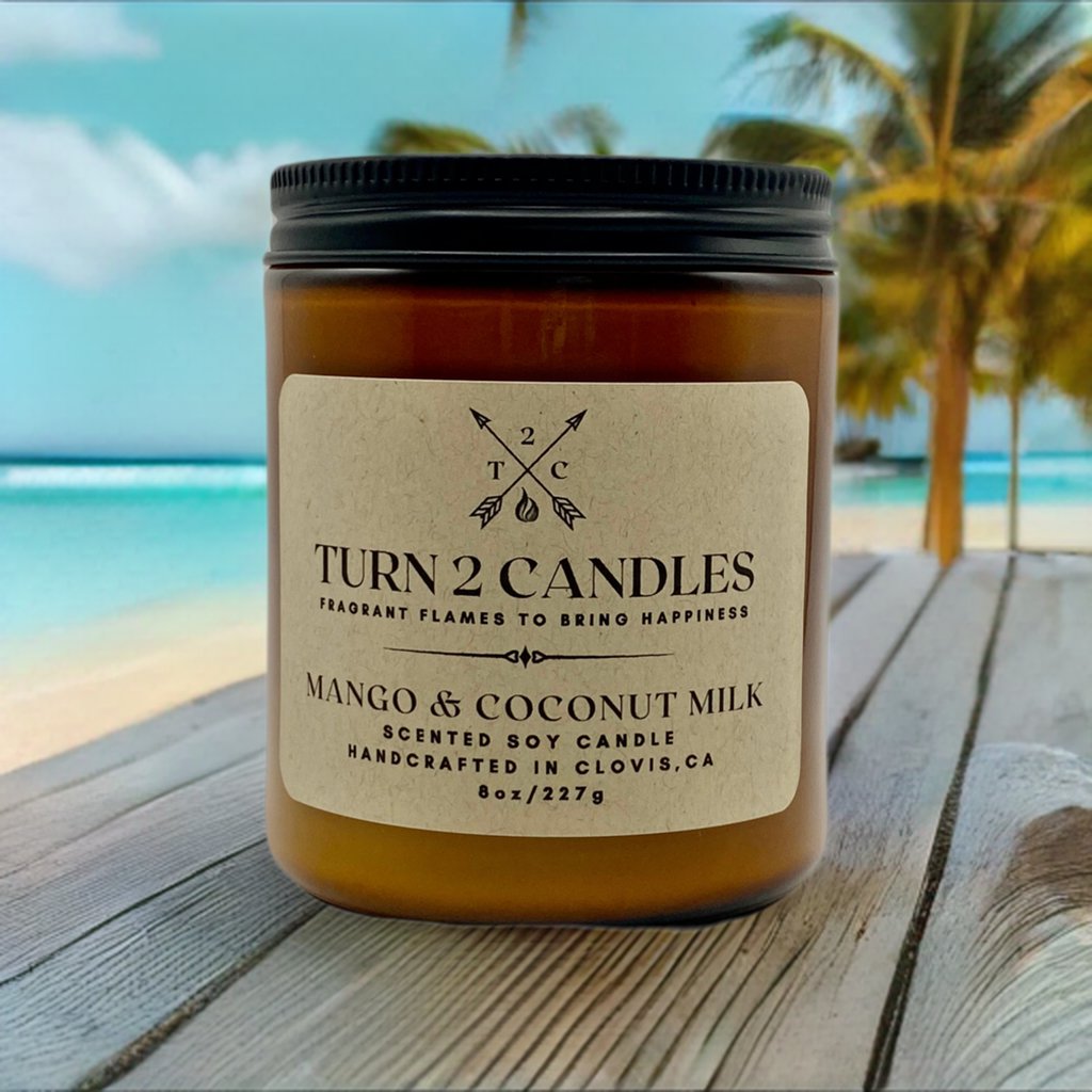 Soy Wax Candle - Mango and Coconut Milk - Premium Candle from Turn2Candles - Just $12! Shop now at Turn2Candles