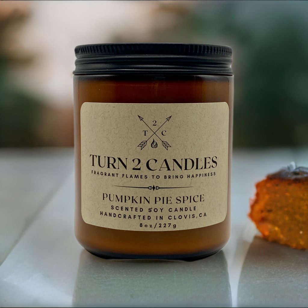 Soy Wax Candle - Pumpkin Pie Spice - Premium Candle from Turn2Candles - Just $12! Shop now at Turn2Candles