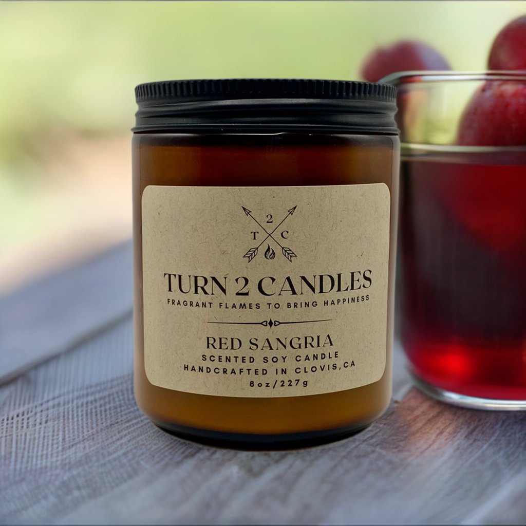 Soy Wax Candle - Red Sangria - Premium Candle from Turn2Candles - Just $12! Shop now at Turn2Candles