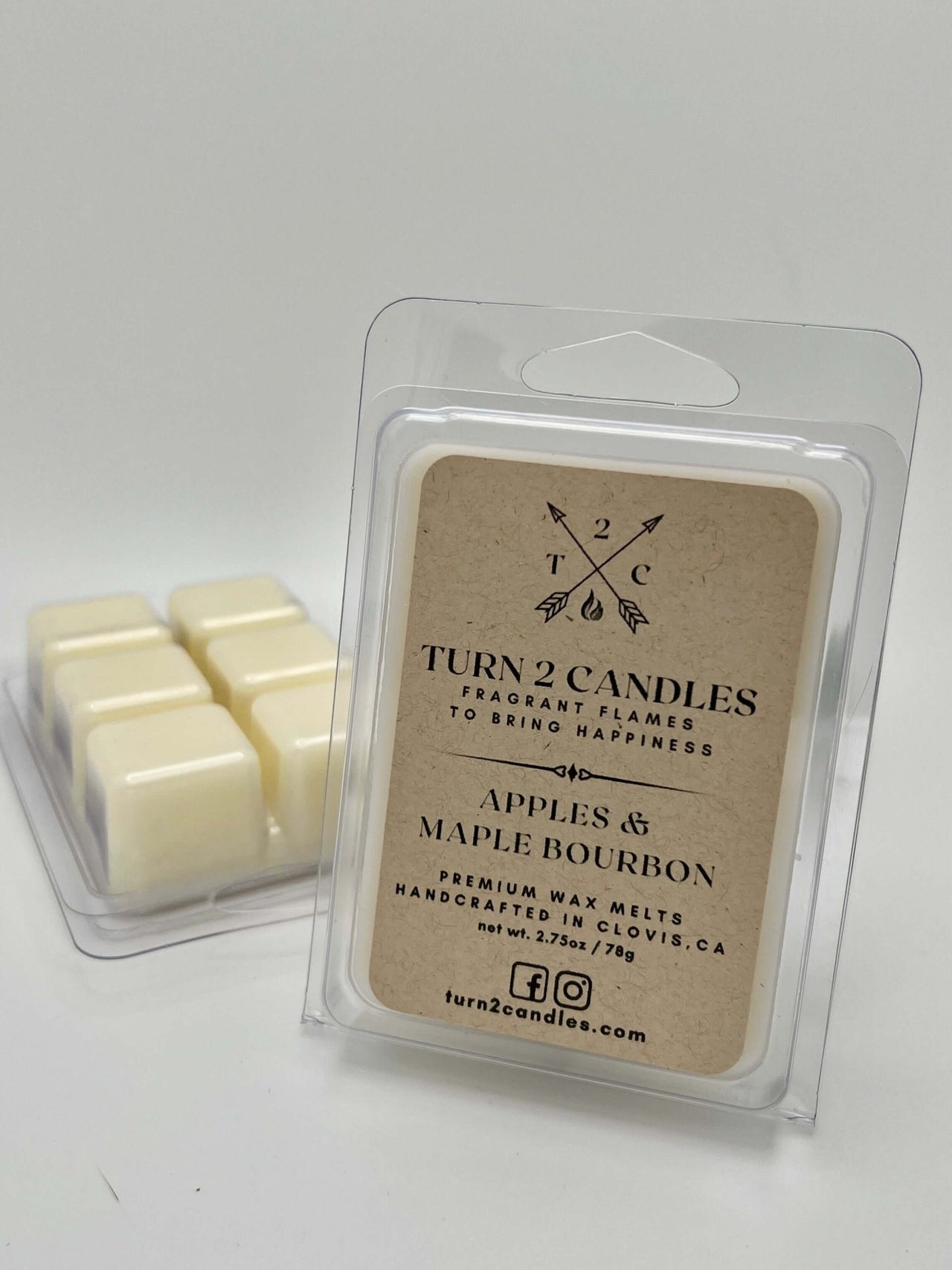 Soy Wax Melt - Apples and Maple Bourbon - Premium Wax Melt from Turn2Candles - Just $5! Shop now at Turn2Candles