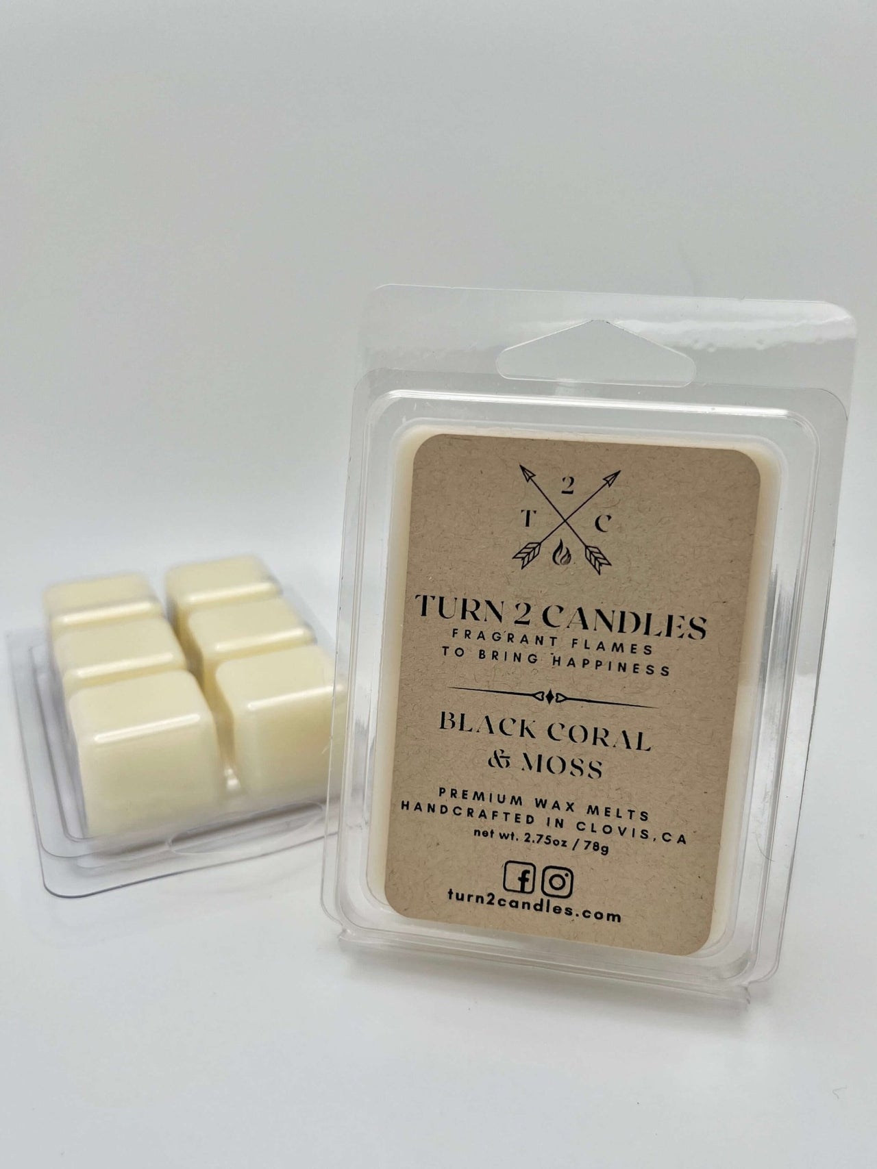 Soy Wax Melt - Black Coral and Moss - Premium Wax Melt from Turn2Candles - Just $5! Shop now at Turn2Candles