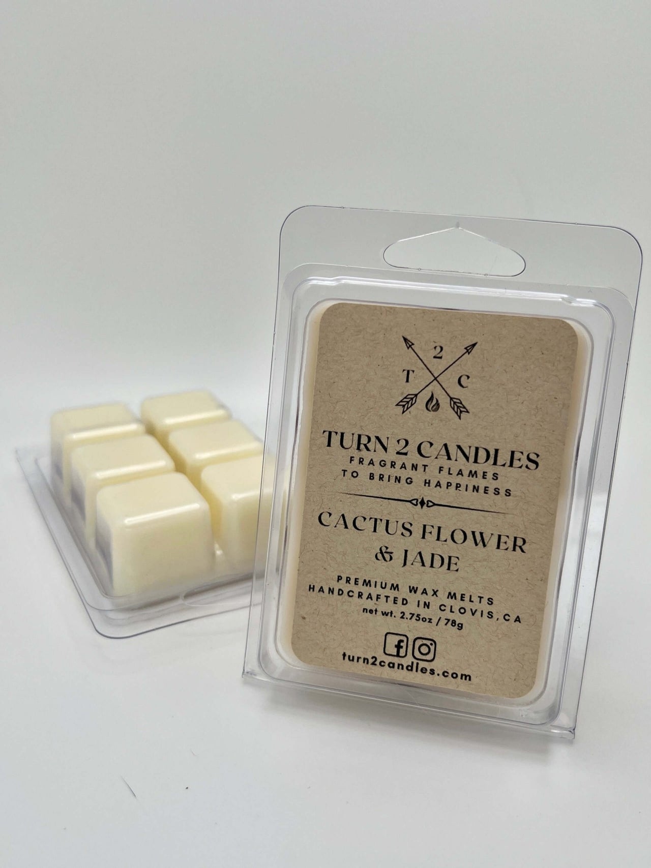 Soy Wax Melt - Cactus Flower and Jade - Premium Wax Melt from Turn2Candles - Just $5! Shop now at Turn2Candles