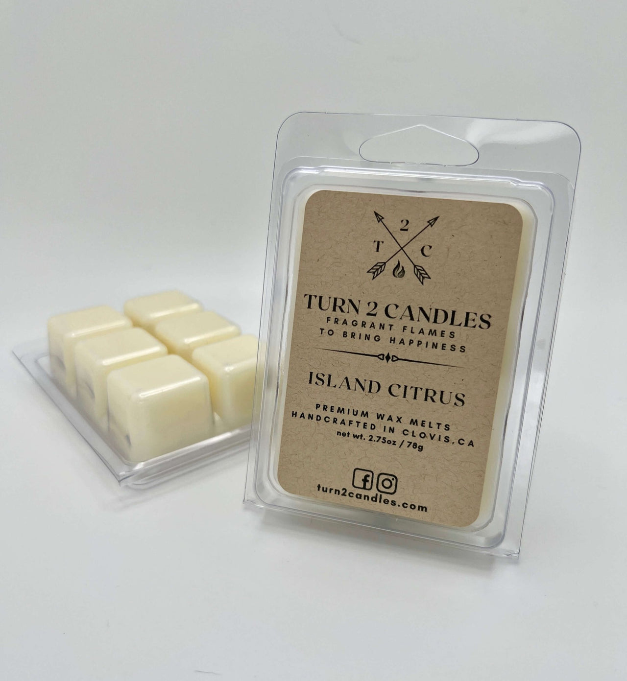 Soy Wax Melt - Island Citrus - Premium Wax Melt from Turn2Candles - Just $5! Shop now at Turn2Candles