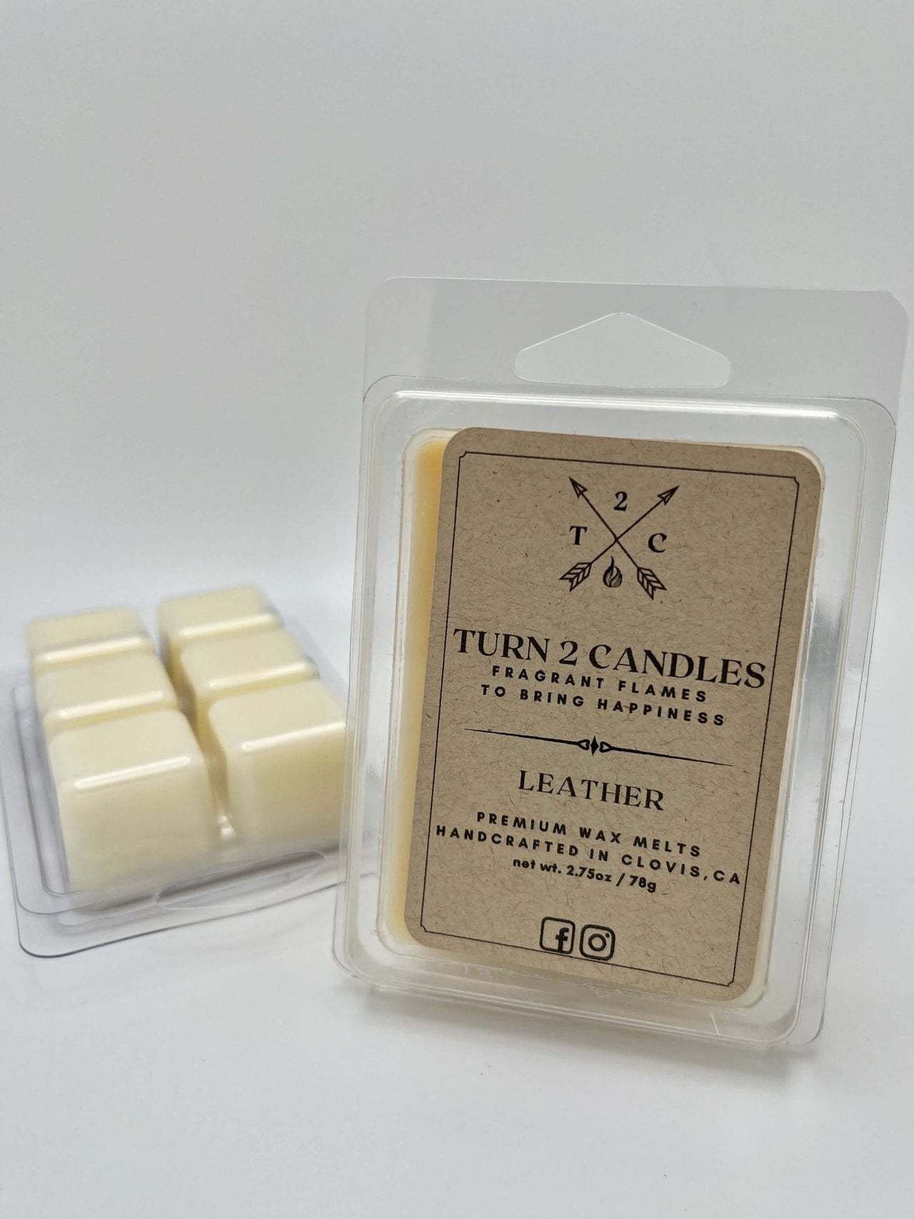 Soy Wax Melt - Leather - Premium Wax Melt from Turn2Candles - Just $5! Shop now at Turn2Candles