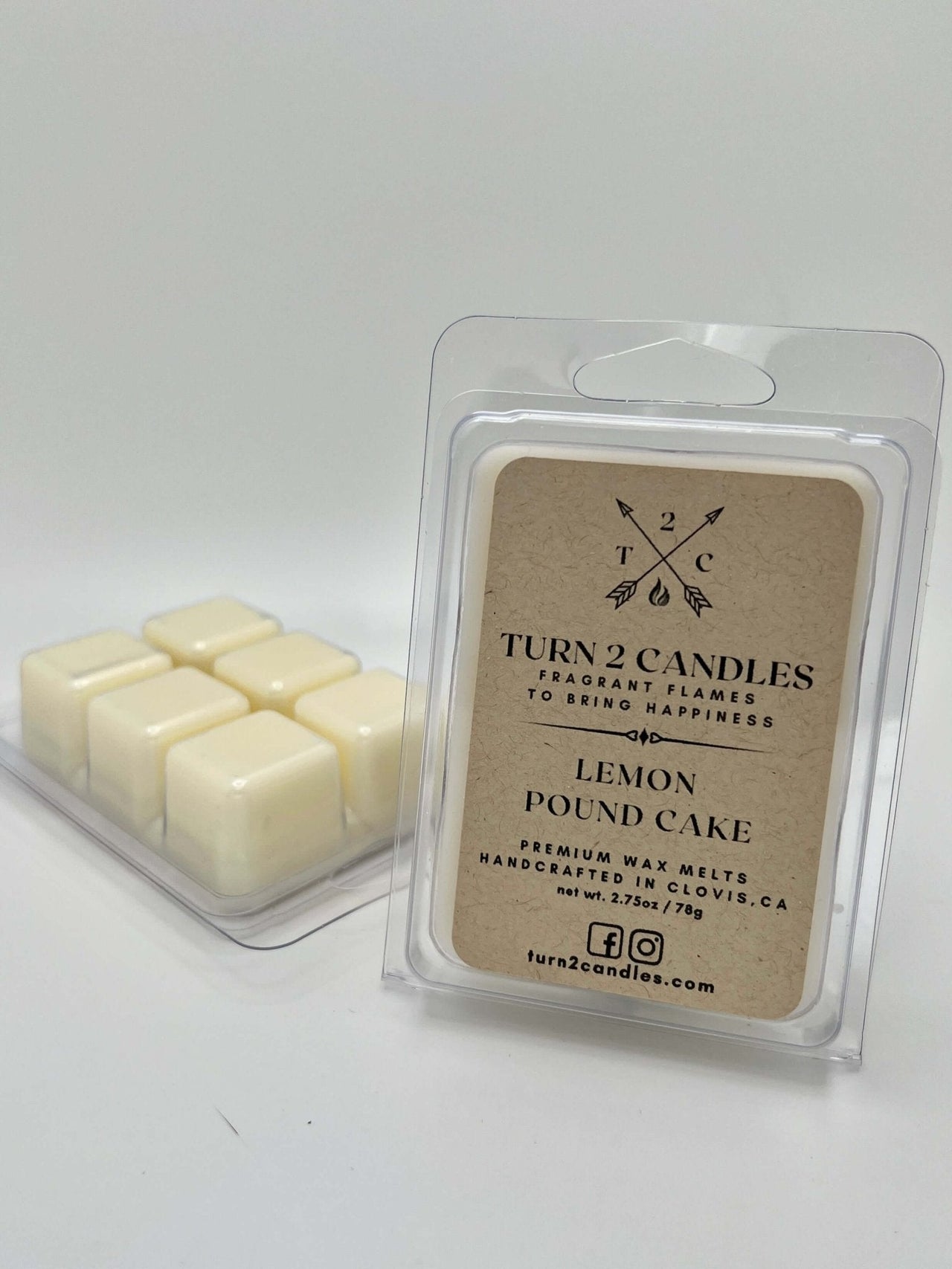 Soy Wax Melt - Lemon Pound Cake - Premium Wax Melt from Turn2Candles - Just $5! Shop now at Turn2Candles