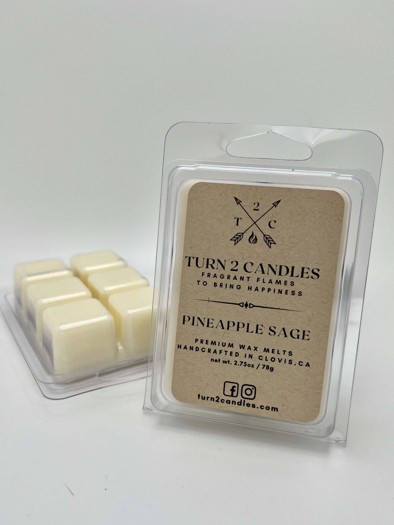 Soy Wax Melt - Pineapple Sage - Premium Wax Melt from Turn2Candles - Just $5! Shop now at Turn2Candles