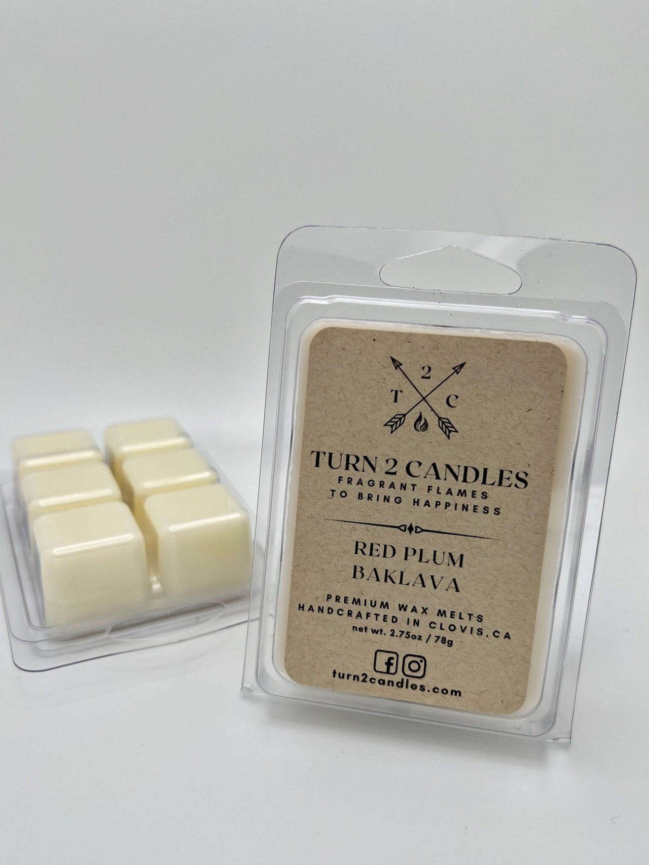 Soy Wax Melt - Red Plum Baklava - Premium Wax Melt from Turn2Candles - Just $5! Shop now at Turn2Candles