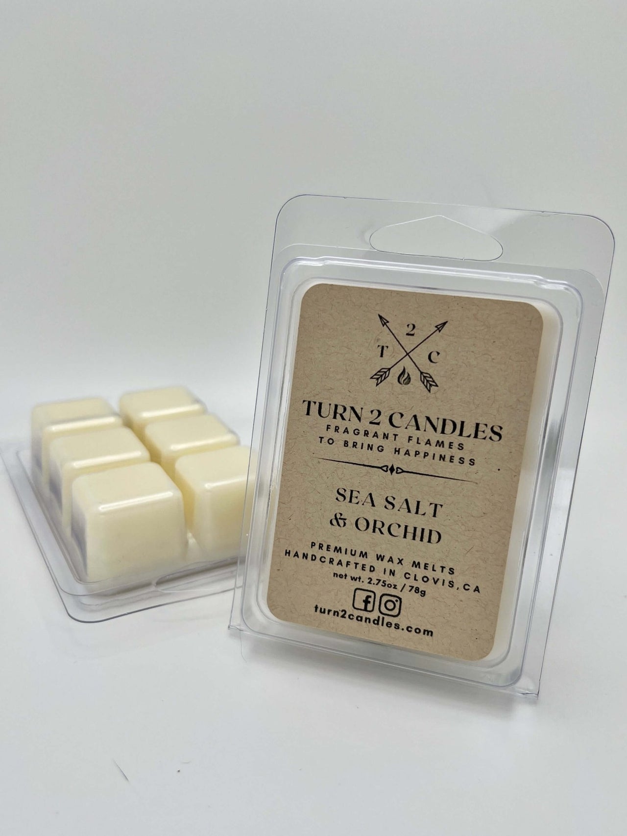 Soy Wax Melt - Sea Salt and Orchid - Premium Wax Melt from Turn2Candles - Just $5! Shop now at Turn2Candles