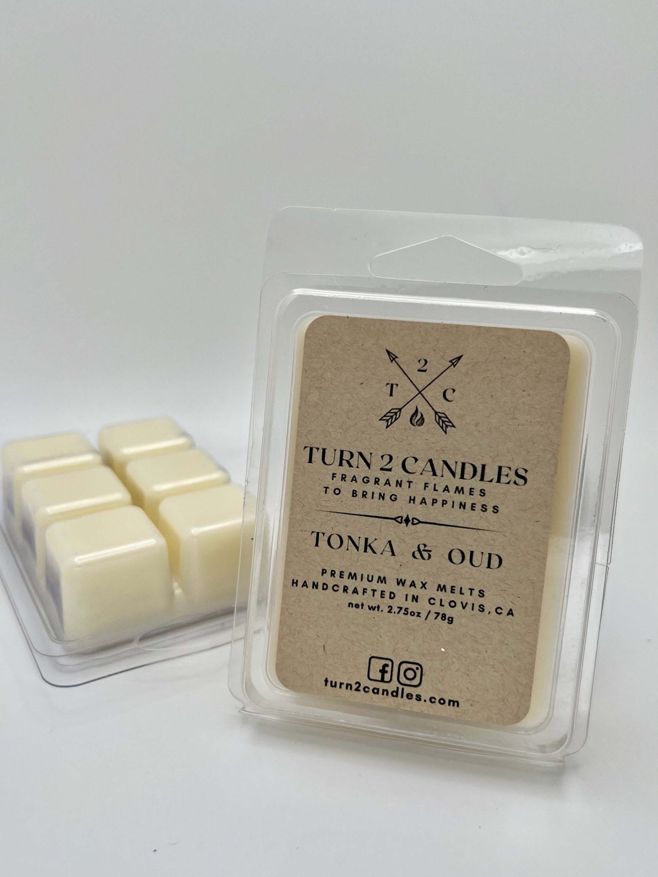 Soy Wax Melt - Tonka and Oud - Premium Wax Melt from Turn2Candles - Just $5! Shop now at Turn2Candles