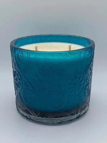 Turquoise Marquis Jar Candle - Choose Your Fragrance - Premium Soy Wax Candle from Turn2Candles - Just $25! Shop now at Turn2Candles